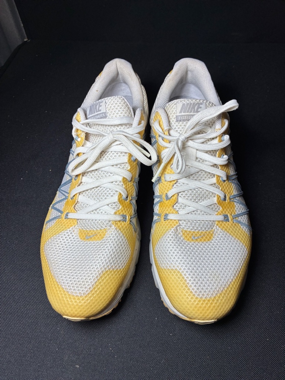 Nike Air max White & Yellow Mesh Trainers USED SKU 703072-100